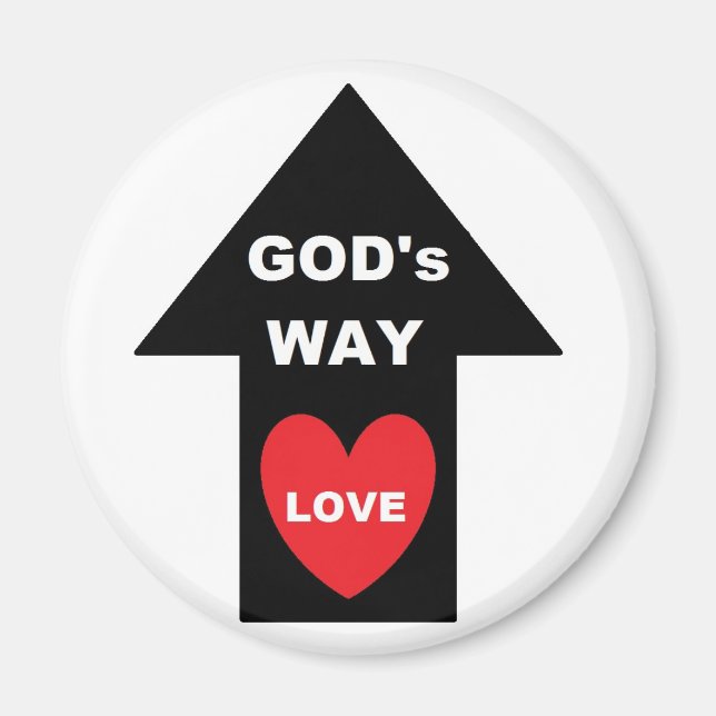 Íman Magnet Gods Way Love Arrow Heart (Frente)