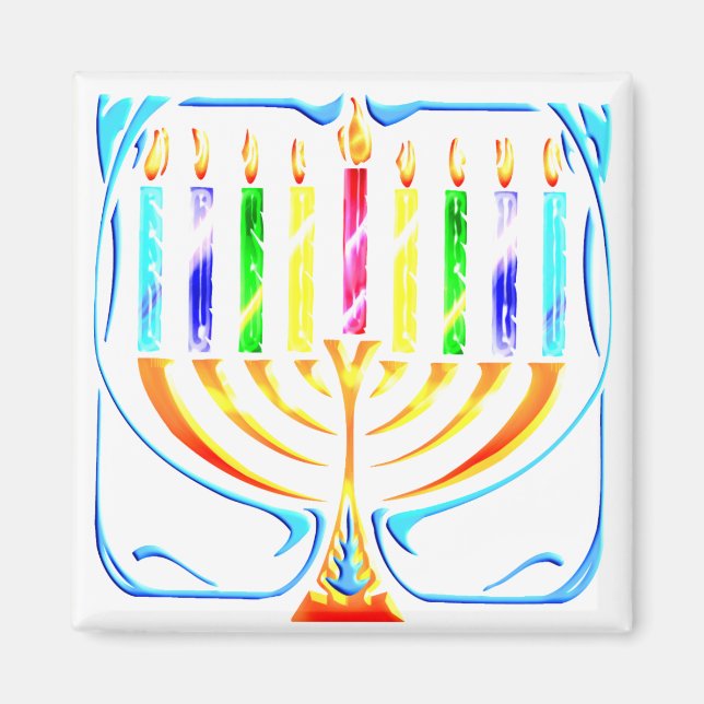 Íman Magnet: Hanukkah Menorah - Chanukah Menorah (Frente)
