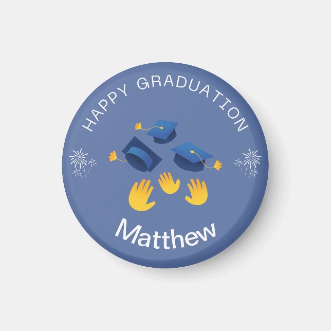 Íman Magnet - Happy Graduation Personalize - Adicionar  (Frente)