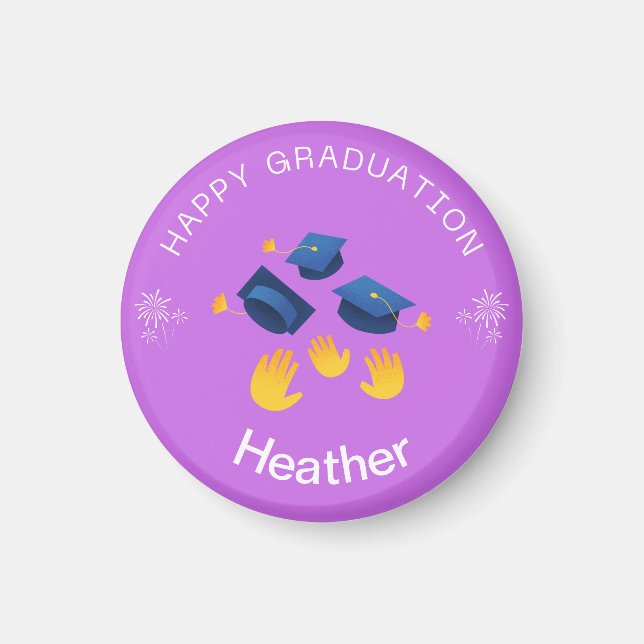 Íman Magnet - Happy Graduation Personalize - Adicionar  (Frente)