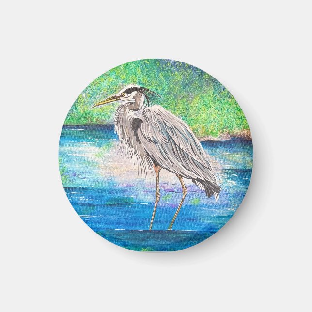 Íman Magnet Heron Azul (Frente)