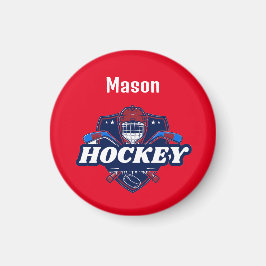 Íman Magnet Hockey Gear - Personalizado - Adicionar Nom