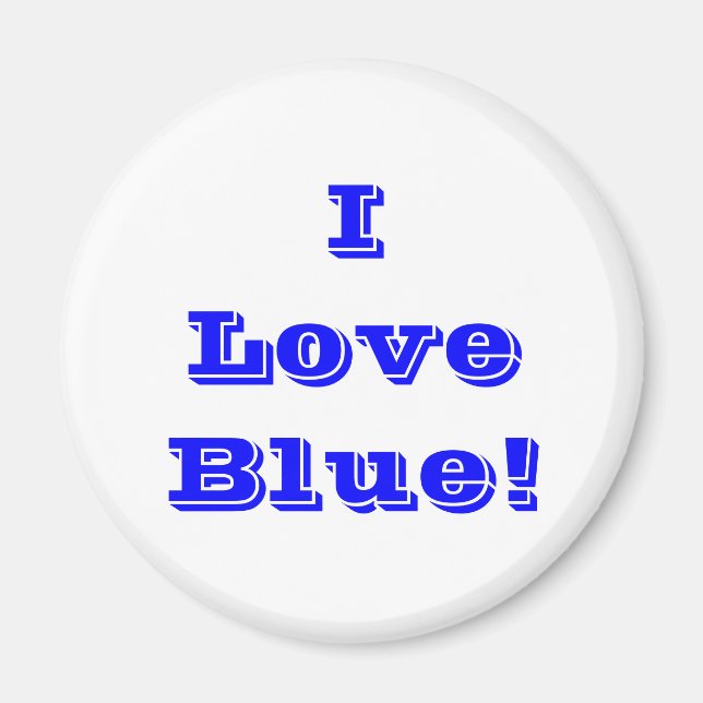 Íman Magnet I Love Blue Blue (Frente)