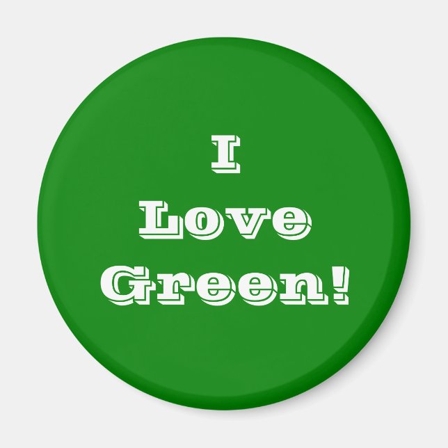 Íman Magnet I Love Green (Frente)