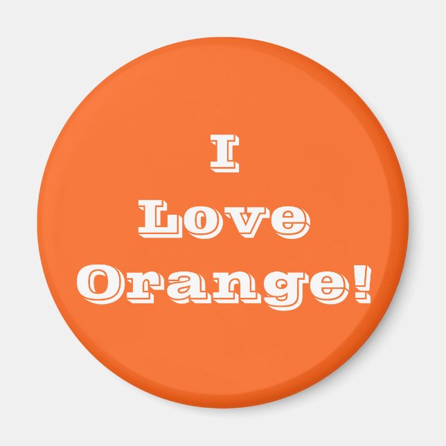 Íman Magnet I Love Orange (Frente)