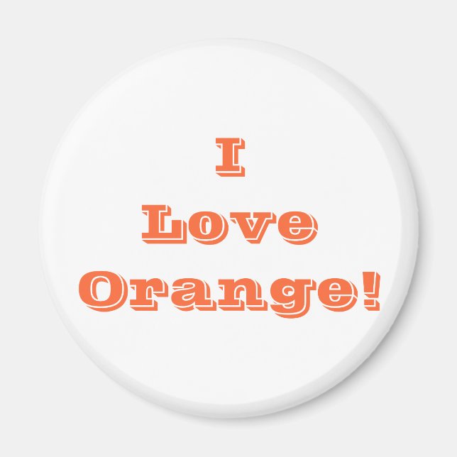 Íman Magnet I Love Orange (Frente)