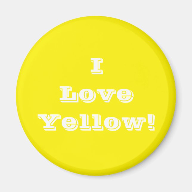Íman Magnet I Love Yellow (Frente)