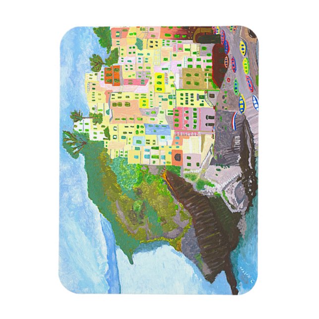 Íman Magnet Landschaft Italien gemalt (Vertical)