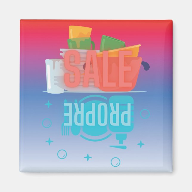 Íman Magnet lave-vaisselle en français "Propre-Sale" (Frente)