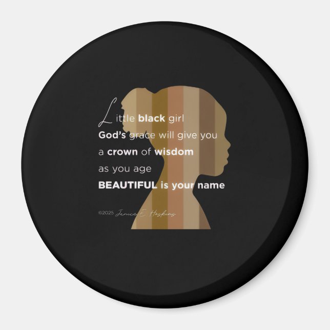 Íman Magnet little black girl magnet (Frente)