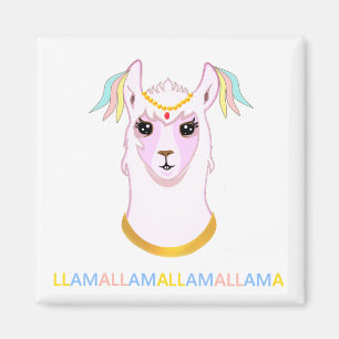 Íman Magnet Llama Ornamentado Bonito