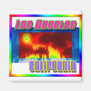 Íman Magnet "Los Angeles California Sunset Palm Trees"