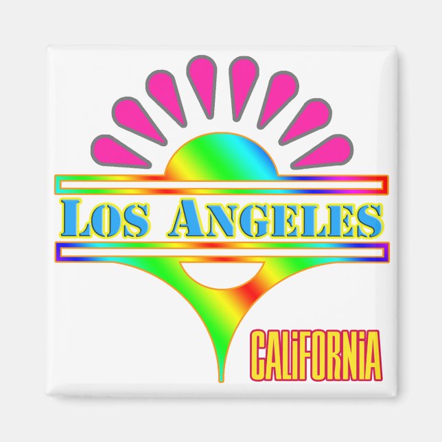 Íman Magnet "Los Angeles Colorful 1" (Frente)