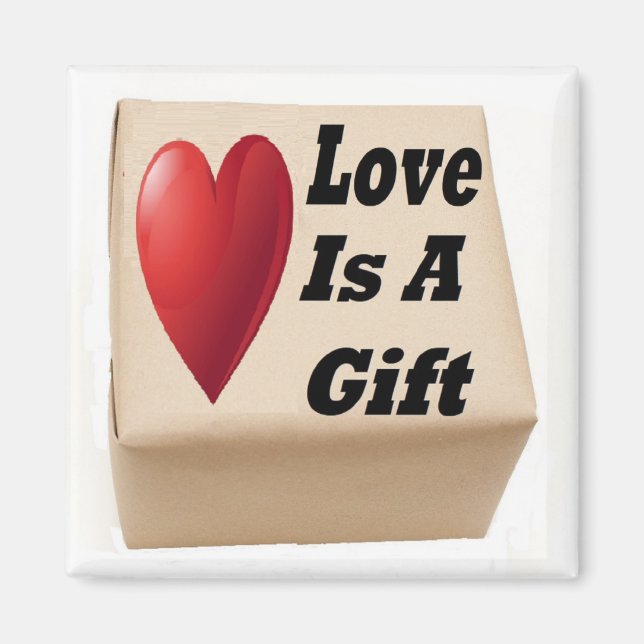 Íman Magnet Love É Um Presente (Frente)