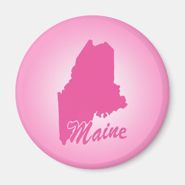 Íman Magnet Maine State Rosa (Frente)
