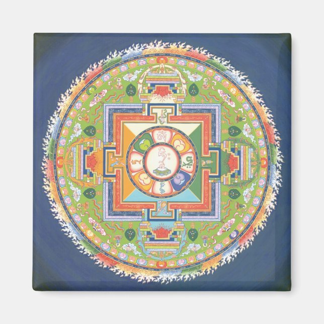Íman MAGNET Mandala de Chenrezig (Compaixão) (Frente)