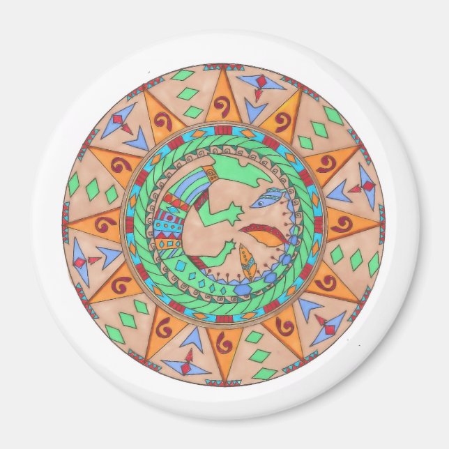 Íman Magnet, mandala nativa da américa do sudoeste (Frente)