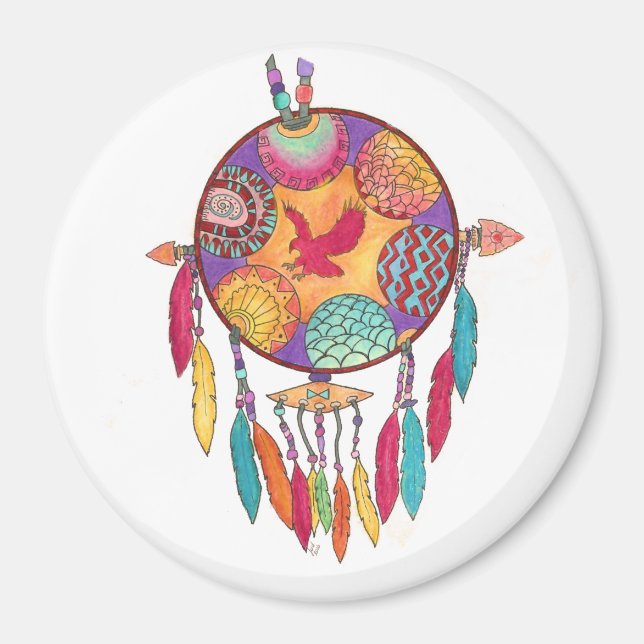 Íman Magnet, mandala nativa da américa do sudoeste (Frente)