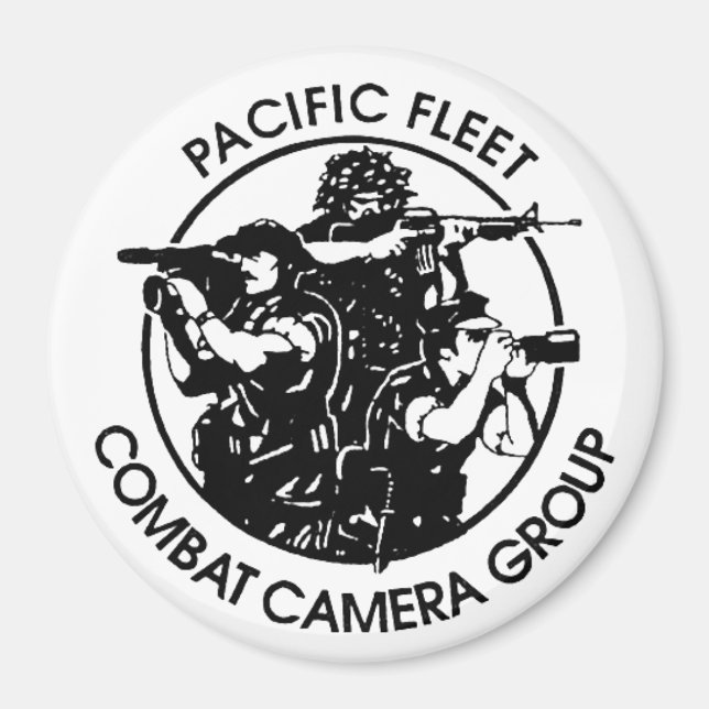 Íman Magnet MARINHO COMBAT CAMERA PACIFIC 4" (Frente)