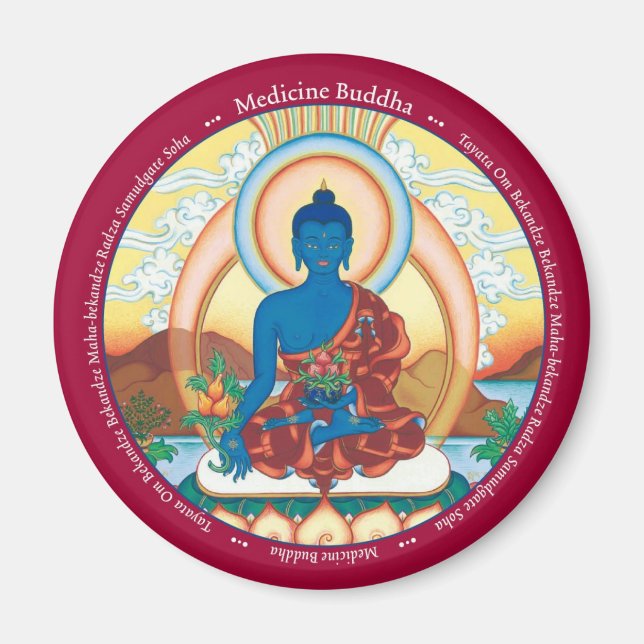 Íman MAGNET Medicine Buddha - com mantra (Frente)