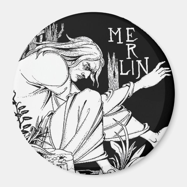 Íman Magnet : Merlin - por Aubrey Beardsley (Frente)