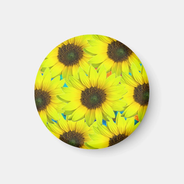 Íman Magnet mit gelben kleinen Sonnenblumenblüten (Frente)