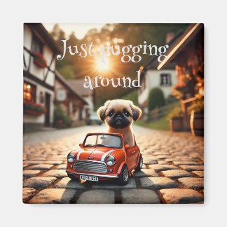 Íman Magnet mit Mops und Mini Morris