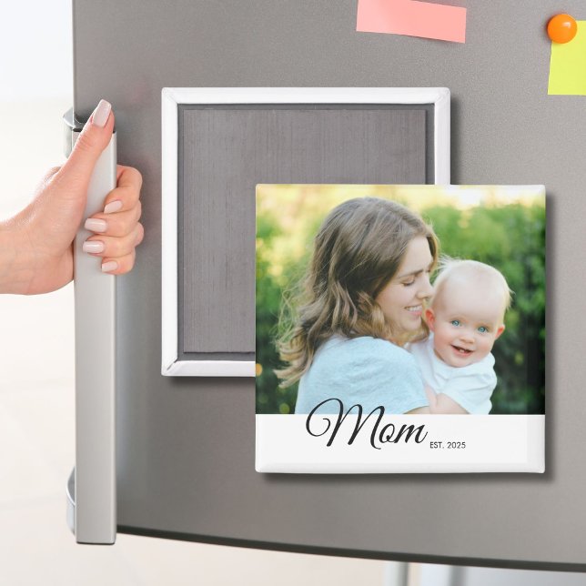 Íman Magnet Mom Established Photo Mother's Day Gift (Criador carregado)