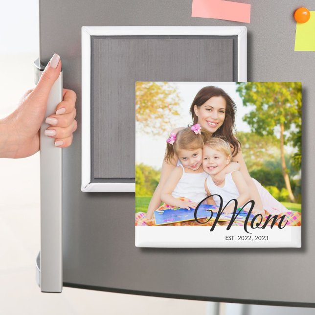 Íman Magnet Mom Established Photo Mother's Day Gift (Criador carregado)
