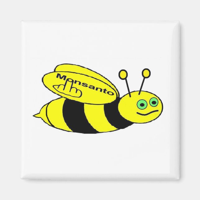 Íman Magnet Monsanto Bee Sacudir (Frente)