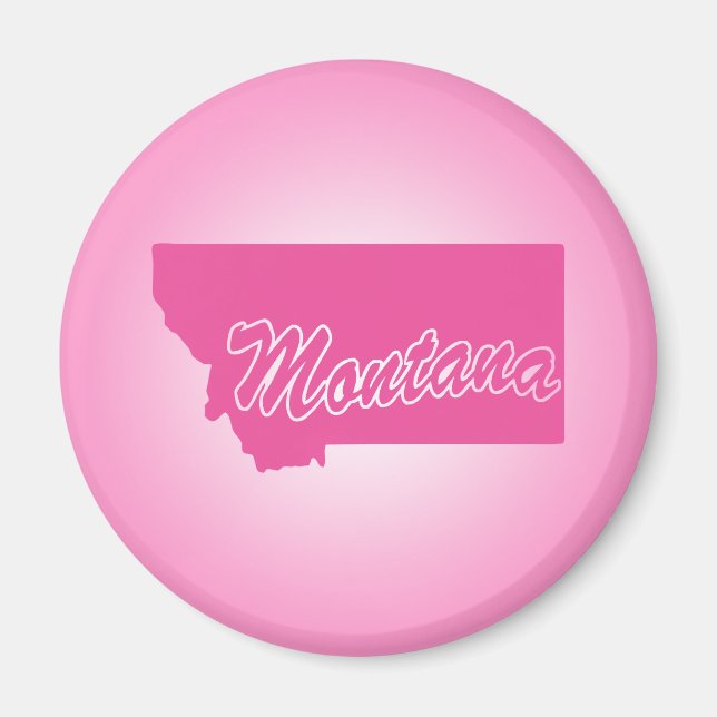 Íman Magnet Montana (estado rosa) (Frente)