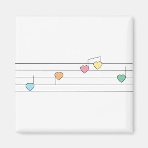 Íman Magnet Musical Hearts