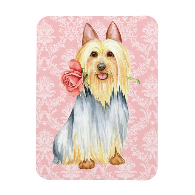 Íman Magnet namorados Rosa Silky Terrier (Vertical)