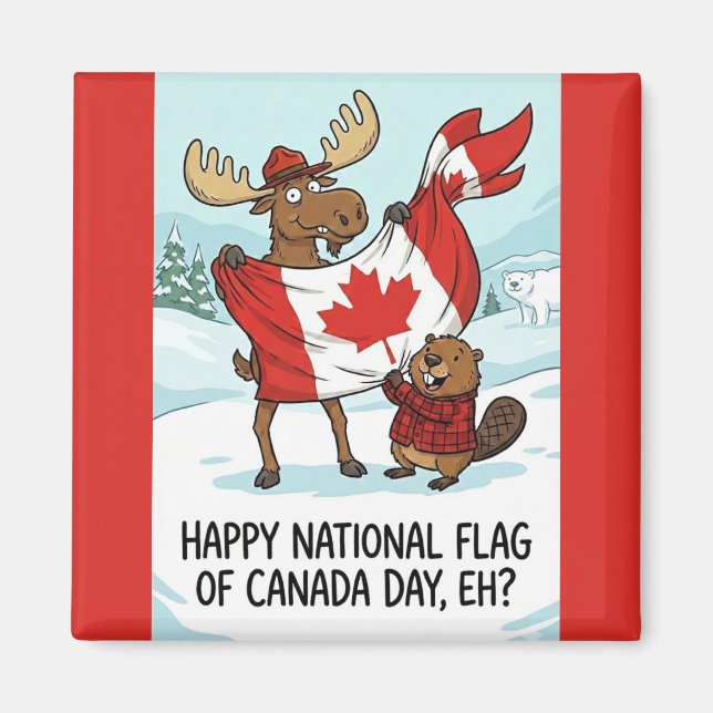 Íman Magnet National Flag of Canada Day (Frente)