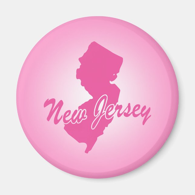 Íman Magnet New Jersey, estado rosa (Frente)