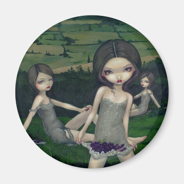 Íman Magnet "Ninfas Coletando Berries" (Frente)