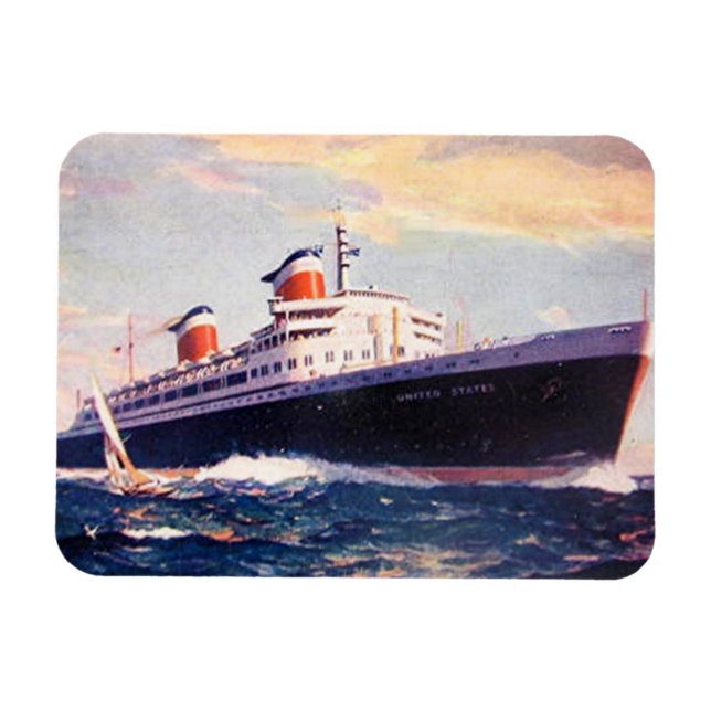 Íman Magnet - Ocean Liners - SS Estados Unidos (Horizontal)