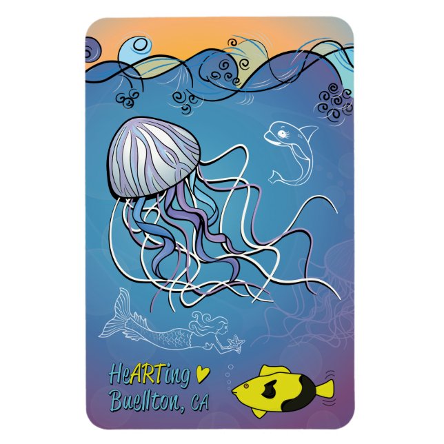 Íman Magnet - Ondas de gelatina - Buellton.Art (Vertical)