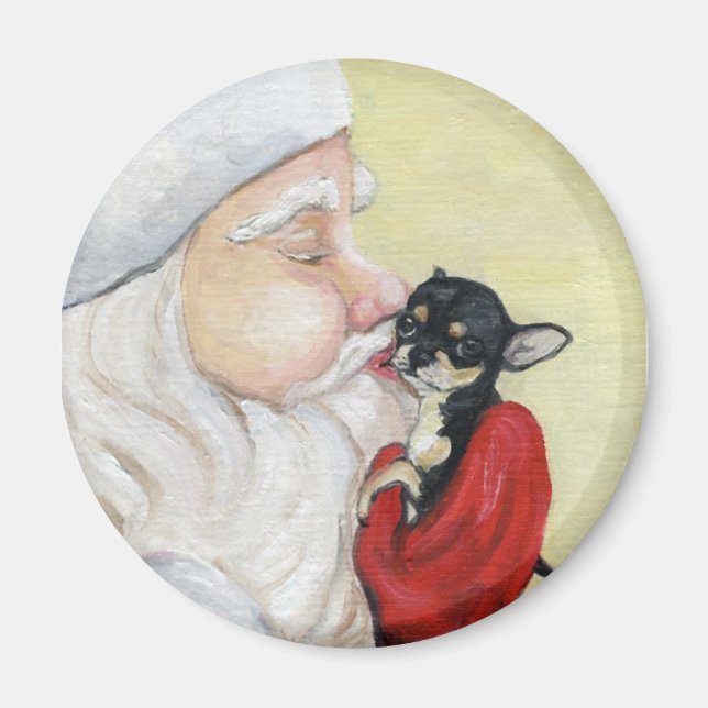 Íman Magnet "Papais noeis Kiss for Chihuahua" (Frente)