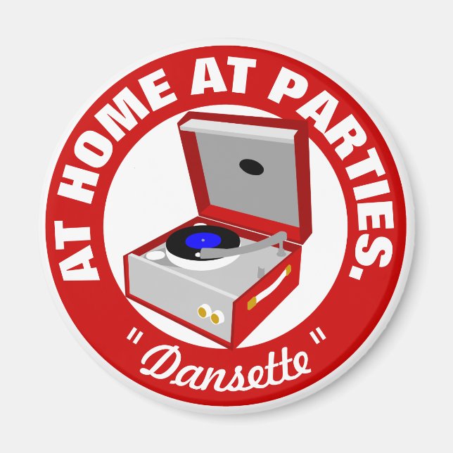Íman Magnet para gravador Red Retro Dansette (Frente)