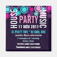 Magnet para Promocional de Evento do House Music P