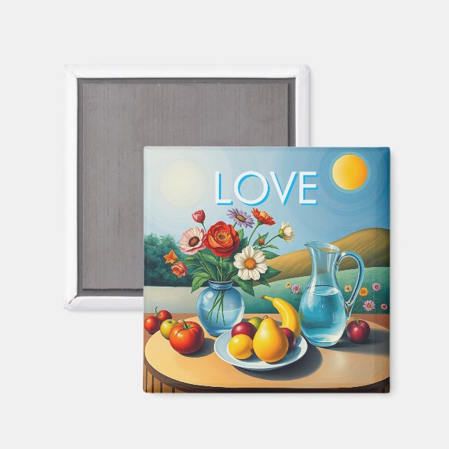 Íman Magnet para Refrigerato:r Abençoe sua Comida com a (Front/Back)