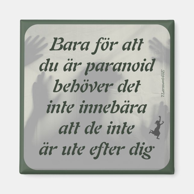 Íman Magnet — Paranoid (Frente)