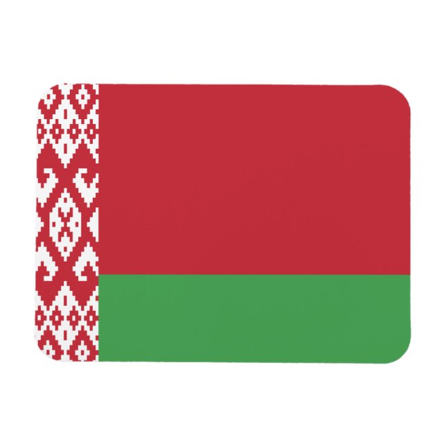 Íman Magnet Patriótico da Bandeira da Bielorrússia (Horizontal)