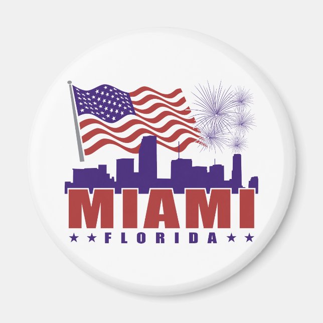 Íman Magnet Patriótico de Miami Florida (Frente)