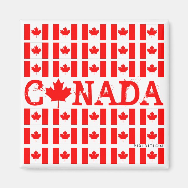 Íman Magnet Patriótico do Canadá (Frente)