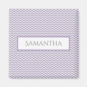 Íman Magnet Personalizada Simples Chevron Roxo