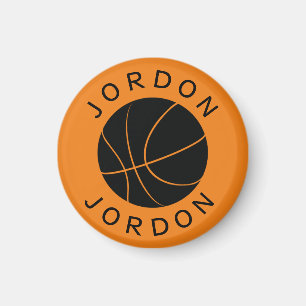 Íman Magnet personalizado de basquete com nome e cor pe