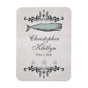 Íman Magnet Personalizado De Casamento De Baleia De Pra