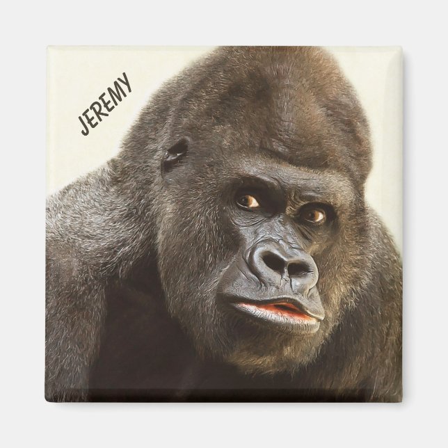 Íman Magnet personalizado de nome Funny Gorilla (Frente)